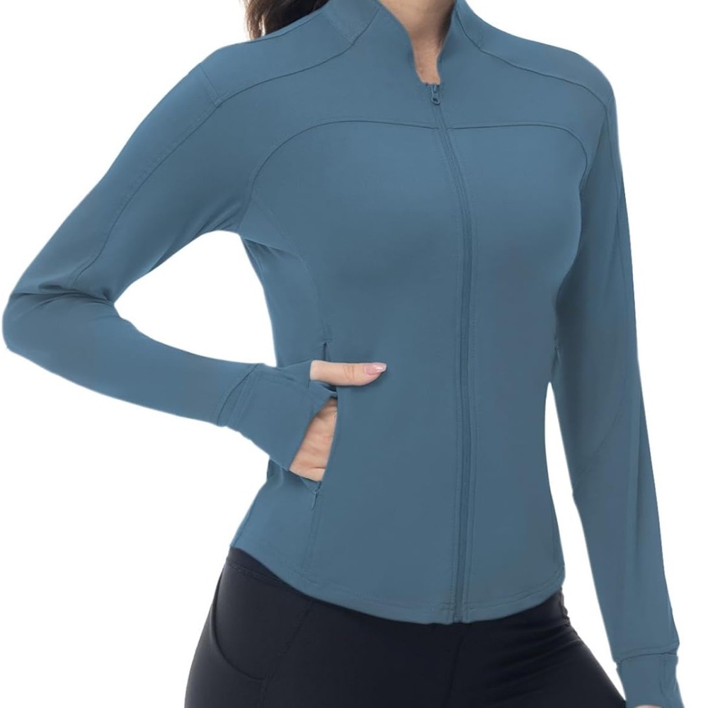 Blue Zip-Up Jacket